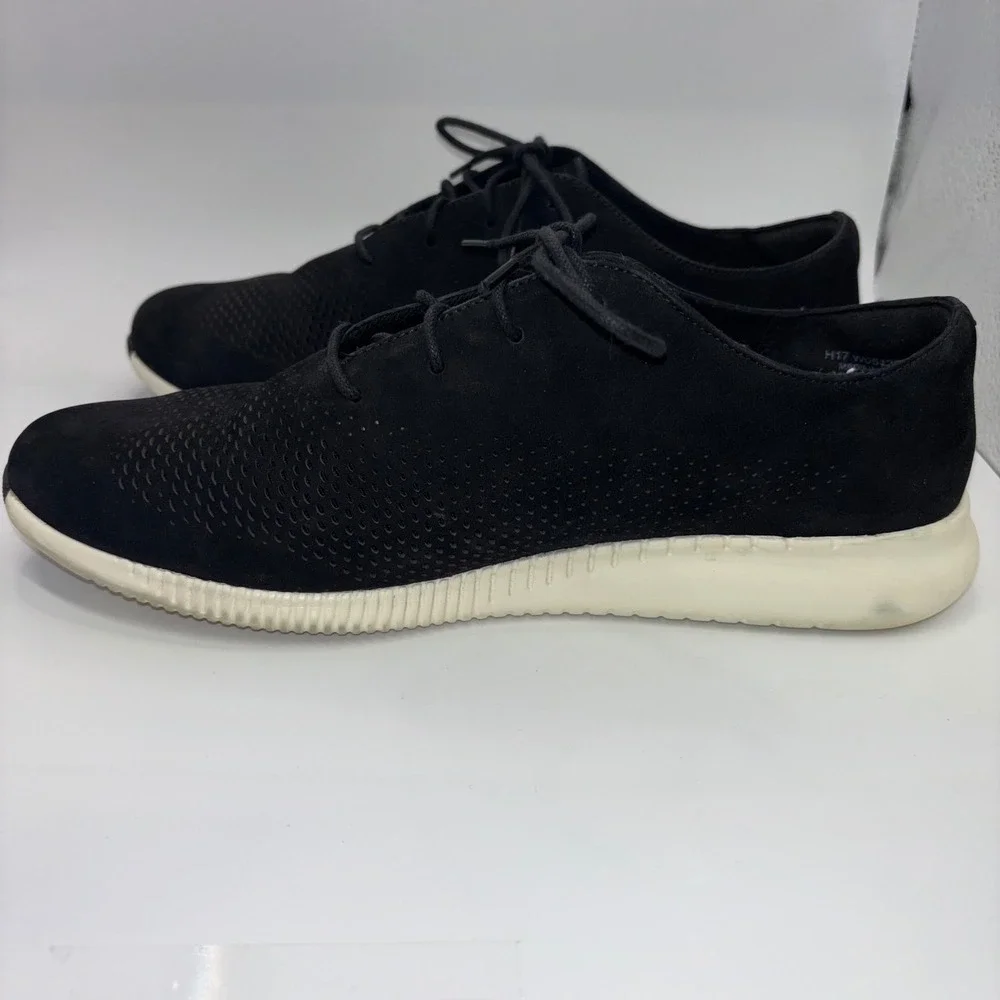 Cole Haan 2.Zerogrand Laser Wingtip Oxford Black Nubuck Sneakers W05122 Women 8B